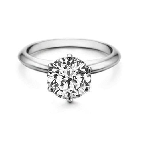 Grande Solitario Scintillante Con Genuino Diamante 2.50 Ct