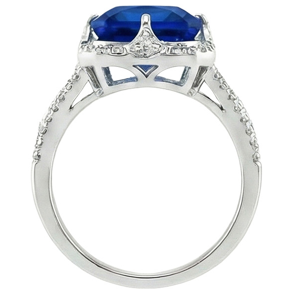 Grande Zaffiro Anello di Fidanzamento