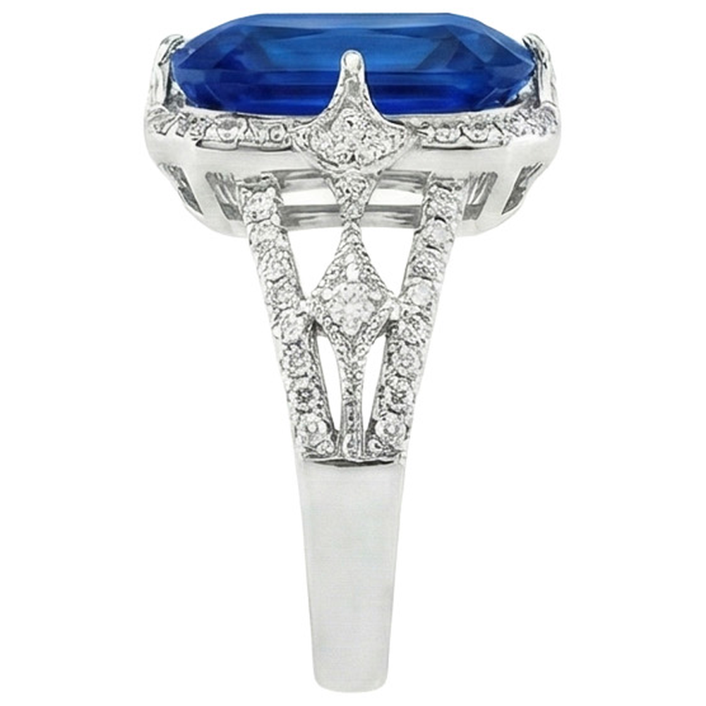 Grande Zaffiro Anello di Fidanzamento