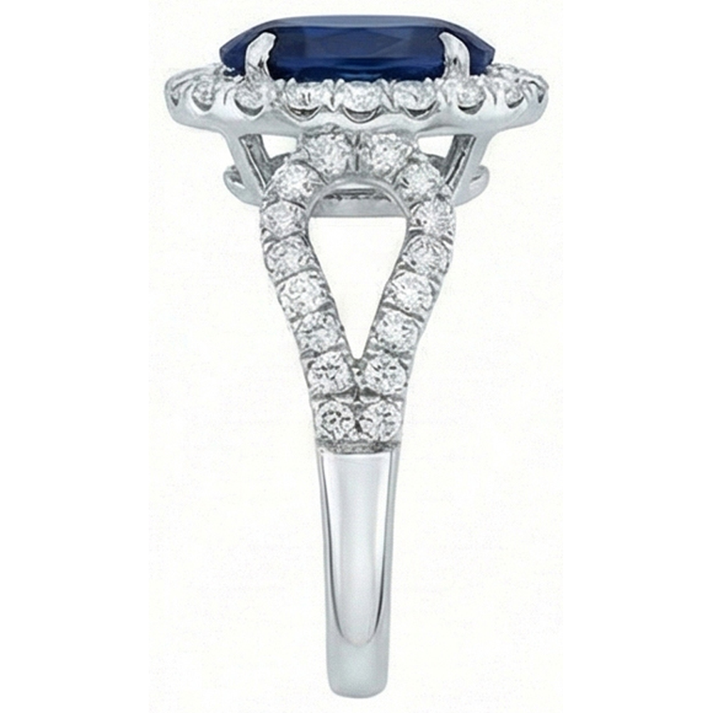 vero round diamante 5carati fede eternity vista di profilo