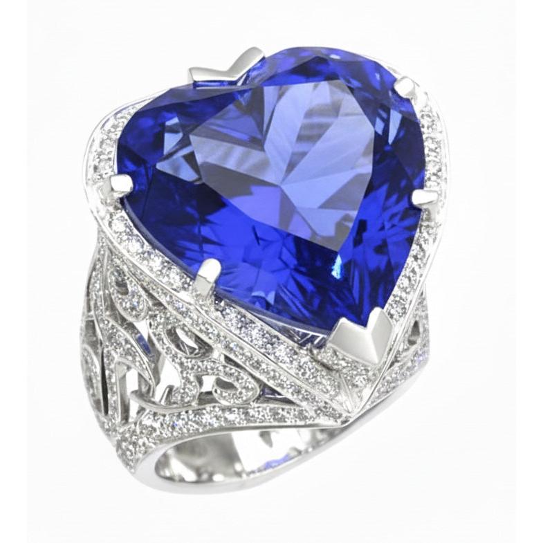 Grande Blu Zaffiro Anello