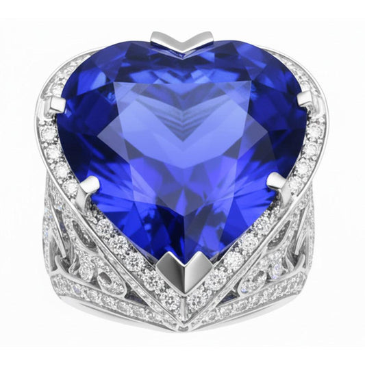 Grande Blu Zaffiro Anello