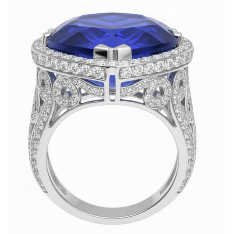 Grande Blu Zaffiro Anello