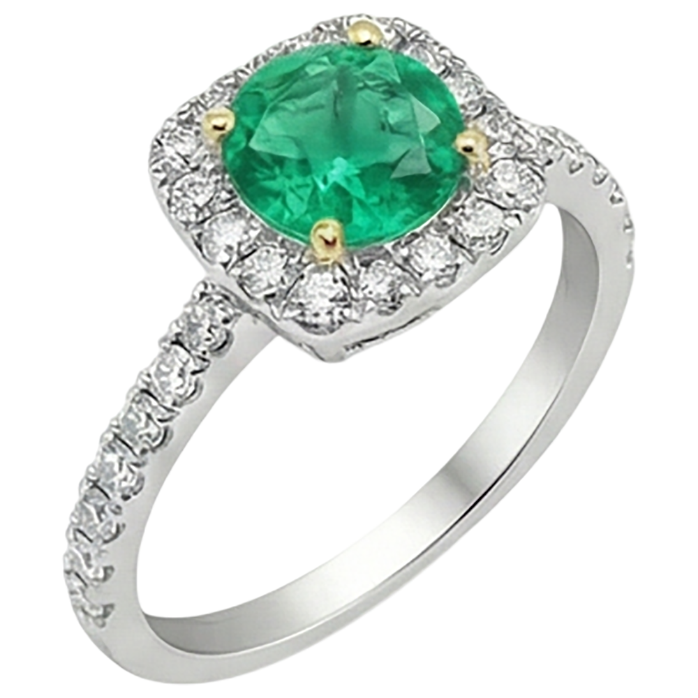 Di lusso Smeraldo Fine Anello con Pietra Preziosa 3 carati – vista laterale