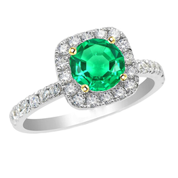 Di lusso Anello con Pietra Preziosa – Smeraldo Fine 3 carati