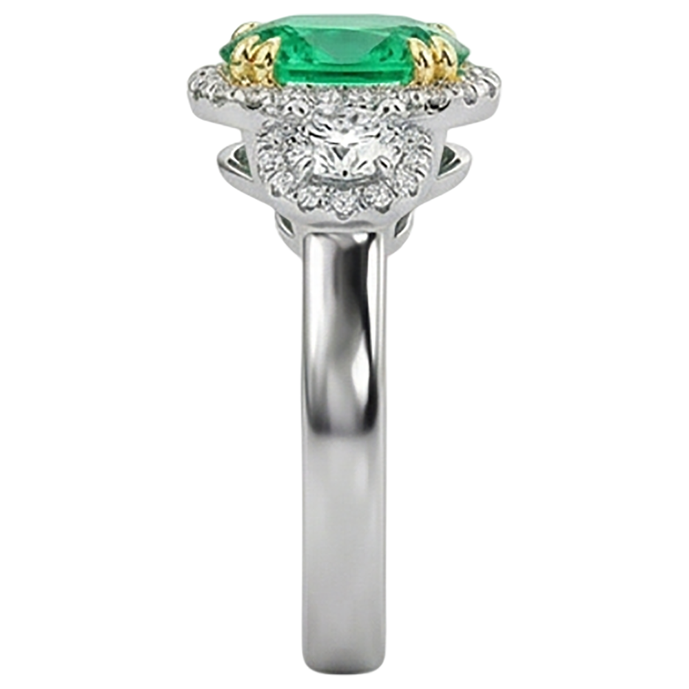 Scintillante Anello con Pietra Preziosa 2,50 carati – vista profilo