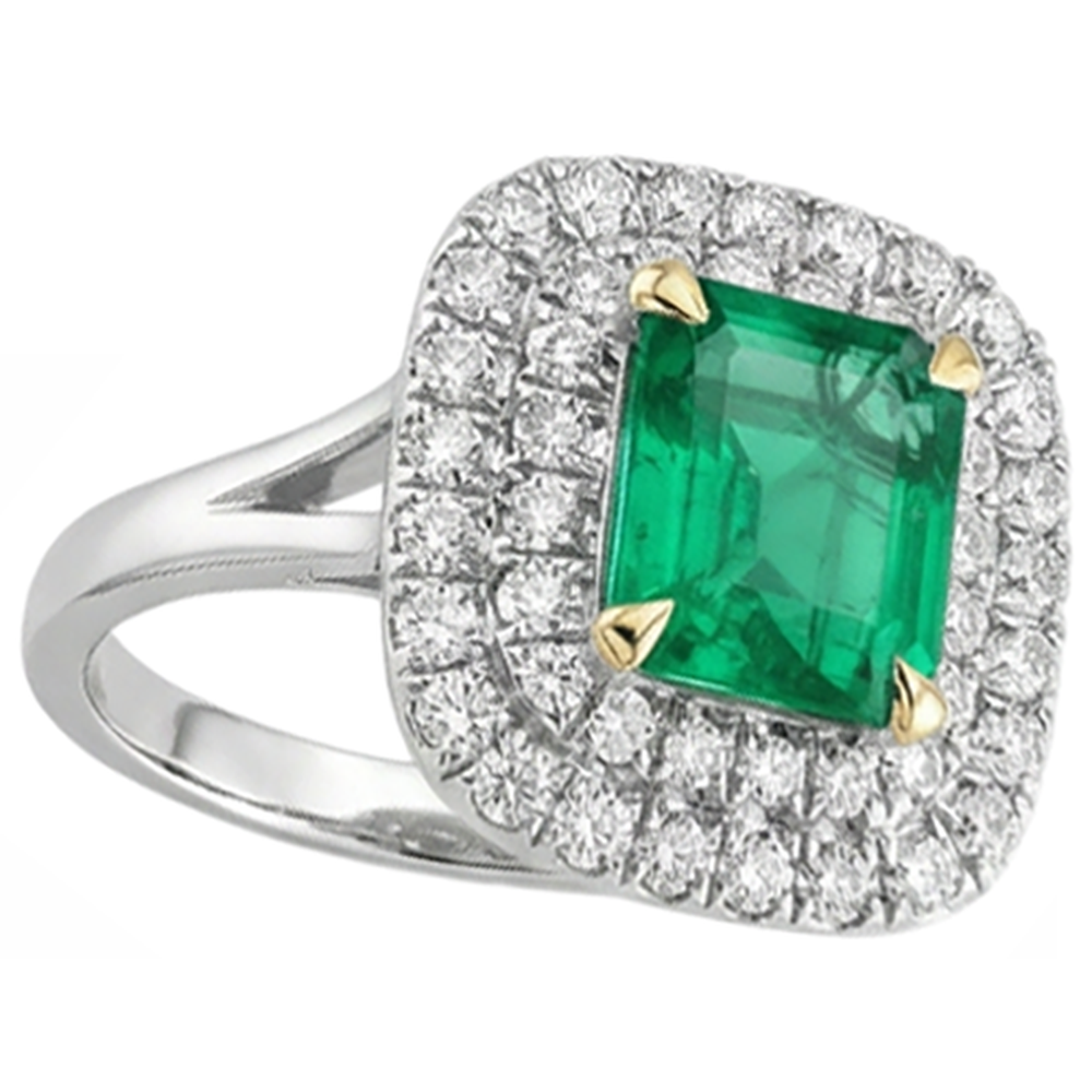 Elegante Anello Pietra Colorata 2 carati – vista angolare