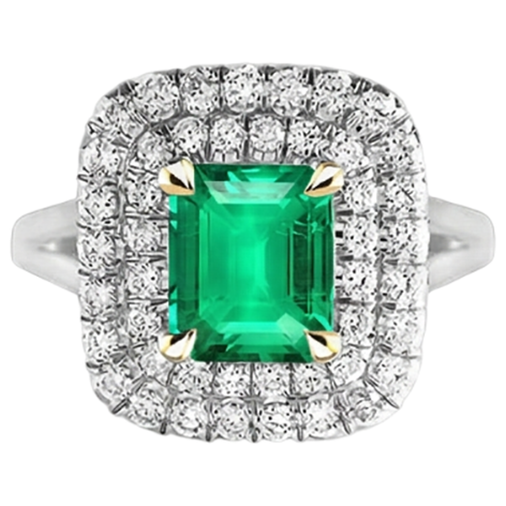 Elegante Anello Pietra Colorata 2 carati – vista frontale