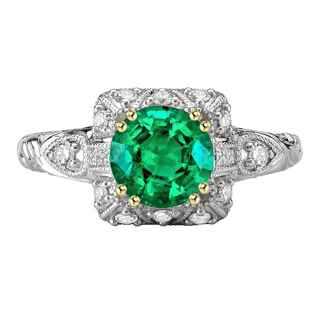 Realizzato a mano Anello Pietra Colorata 3 carati – vista principale