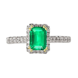 Squisito Anello con Gemma con Smeraldo Fine GIA-Certificato – 2