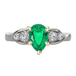 Smeraldo Fine Anello Pietra Colorata – Certificato GIA 2 carati