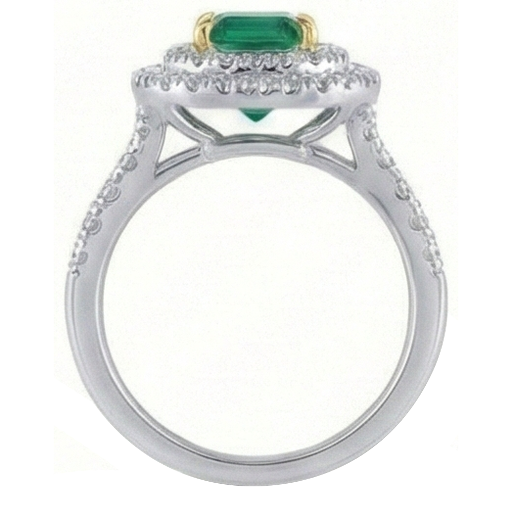 Smeraldo Colombiano Green Emerald Ring – vista dall'alto