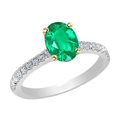 Fine Anello Pietra Colorata con Smeraldo Certificato GIA – 2