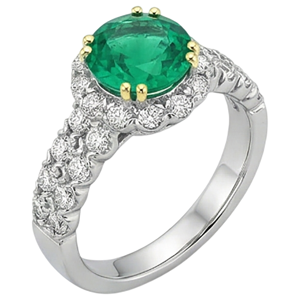 Brillante Anello con Pietra Preziosa 3 carati – vista profilo