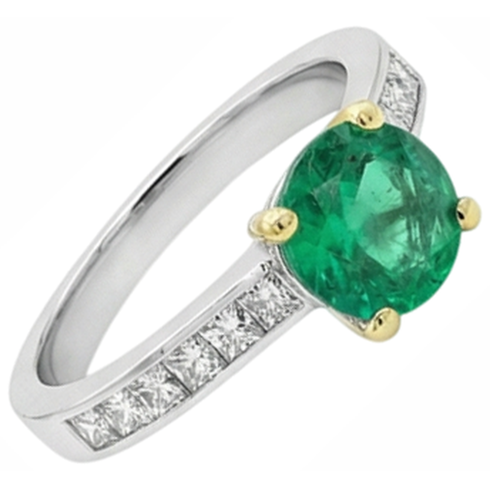 Smeraldo Fine Anello Pietra Colorata – vista angolare