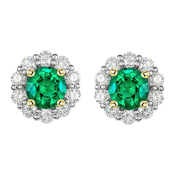 Smeraldo Fine GIA-Certificato Gemstone Earring 1,50 carati in