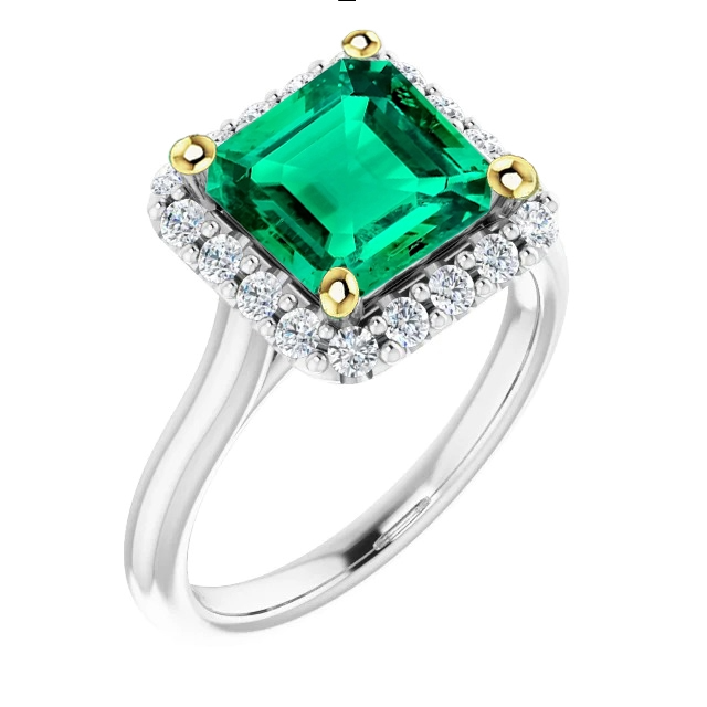 Smeraldo Fine Anello Pietra Colorata – vista principale
