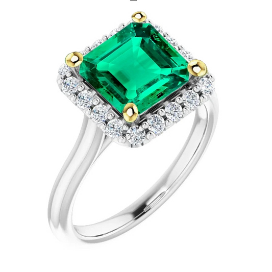 Smeraldo Fine Anello Pietra Colorata – vista principale