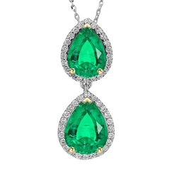Realizzato a mano Smeraldo Colombiano Collana Pendente 1,50