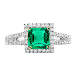 Gambo Diviso Anello con Pietra Preziosa – Smeraldo Fine 3,50