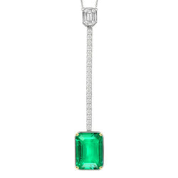 Premium Certificato GIA Smeraldo Fine Pendente Pietra Preziosa