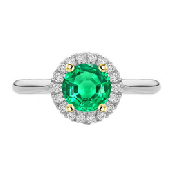 Squisito Pavé Smeraldo Fine Anello con Pietra Preziosa – 2
