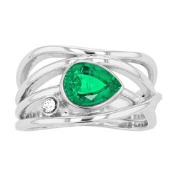 Certificato GIA Smeraldo Colombiano Anello Pietra Colorata 1
