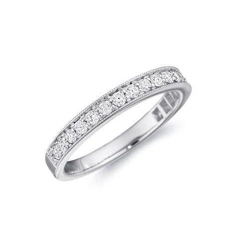 Gruppo Musicalea Dell'Eternità In Oro Bianco 14K Con Naturale Diamante Taglio Brillante Rotondo Da 2,50 Ct