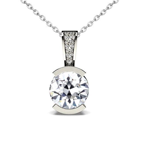 Brillante Diamante Collana Pendente 1 carati – vista principale