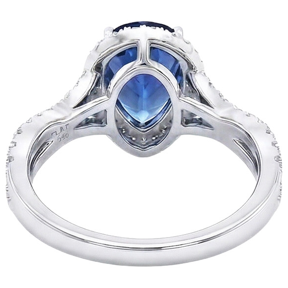 vero round diamante 6.50carati anello vista frontale