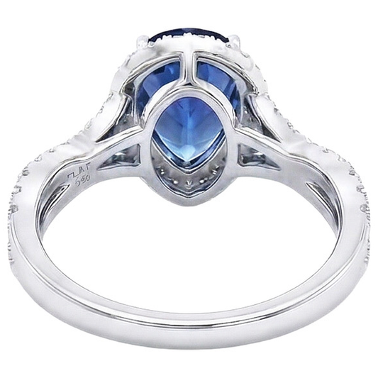 vero round diamante 6.50carati anello vista frontale