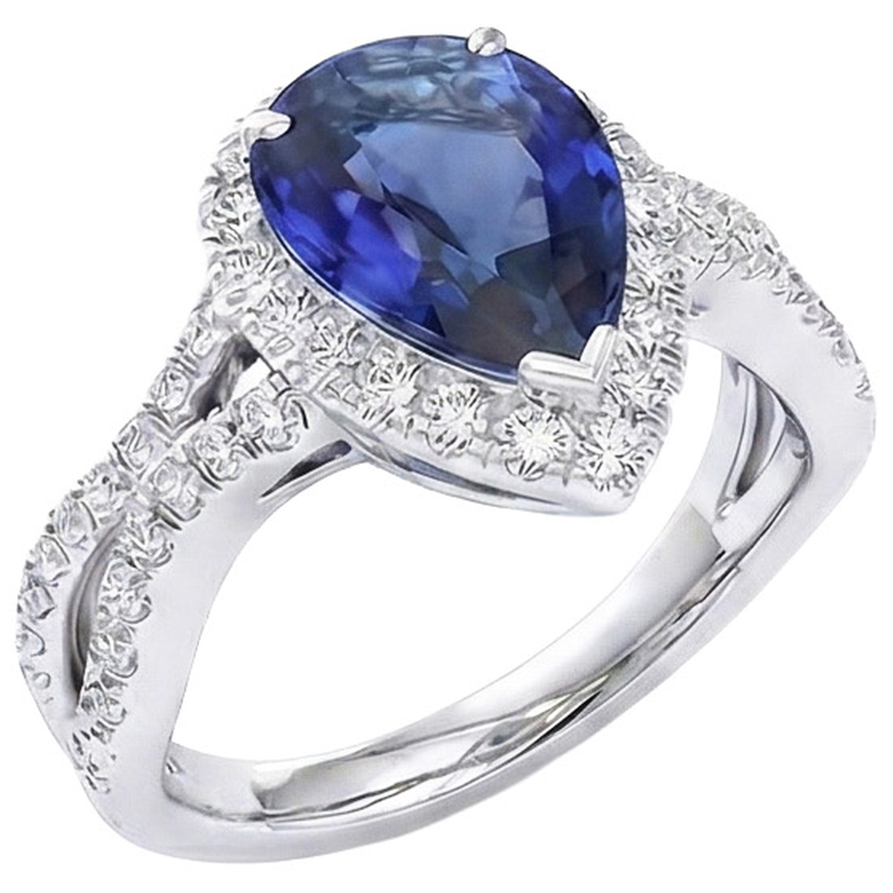vero round diamante 6.50carati anello angolo laterale