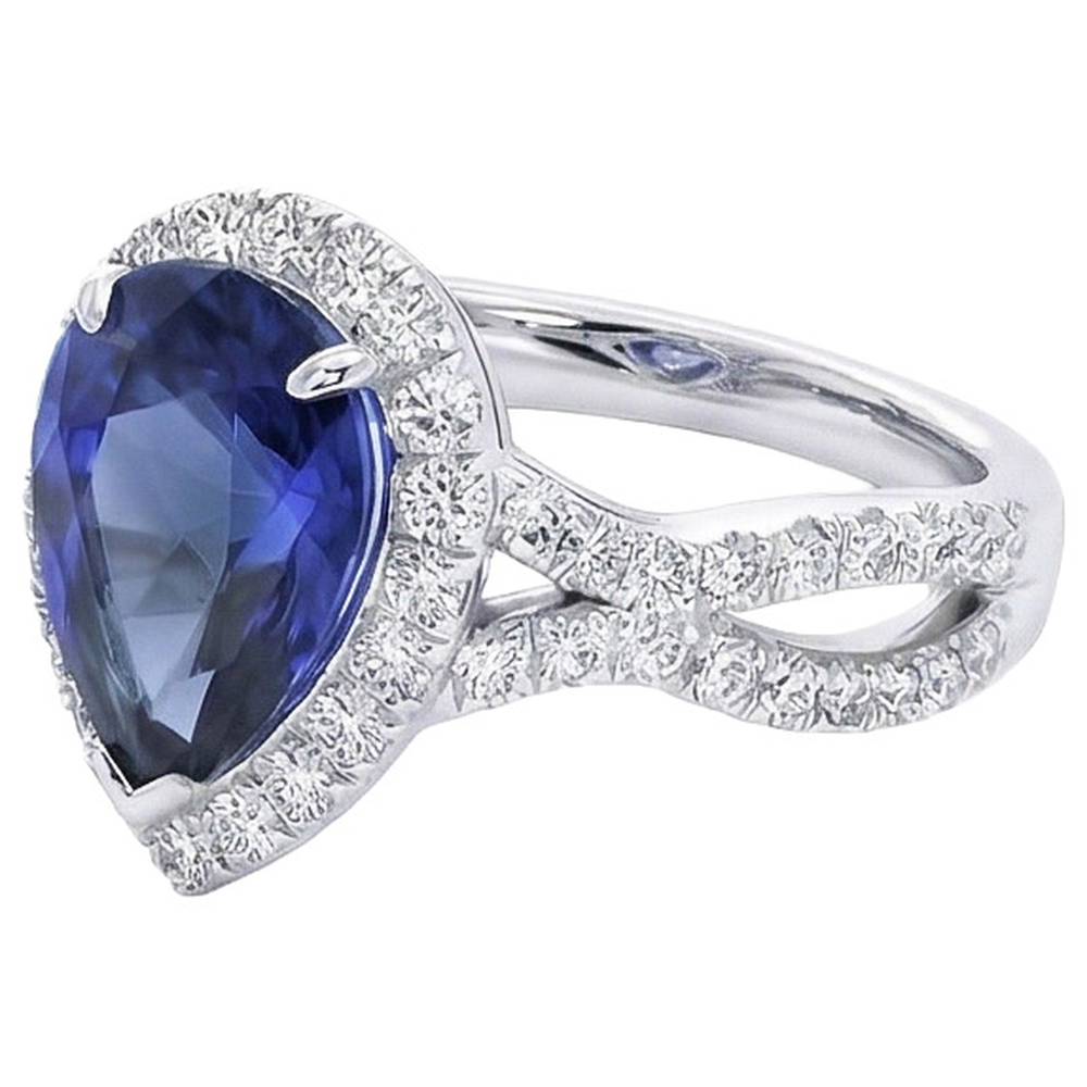 vero round diamante 6.50carati anello vista dall'alto