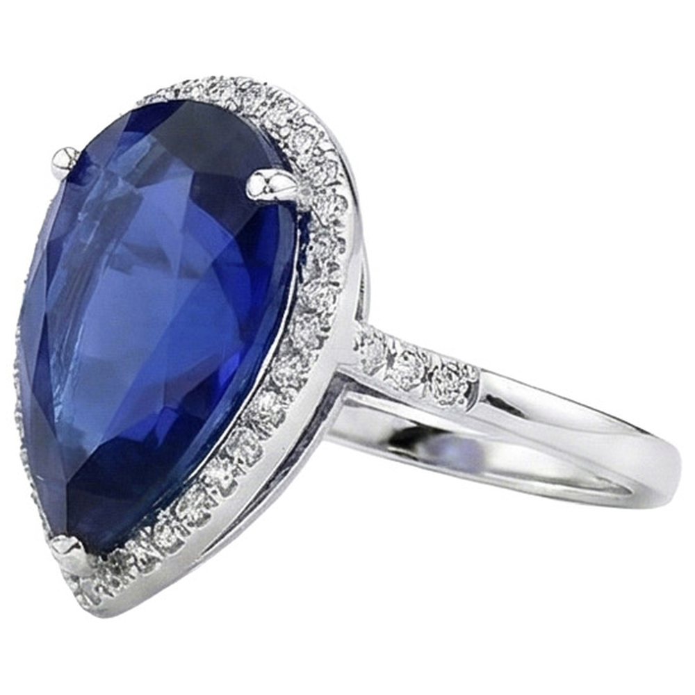 vero round diamante 5carati anello vista di profilo
