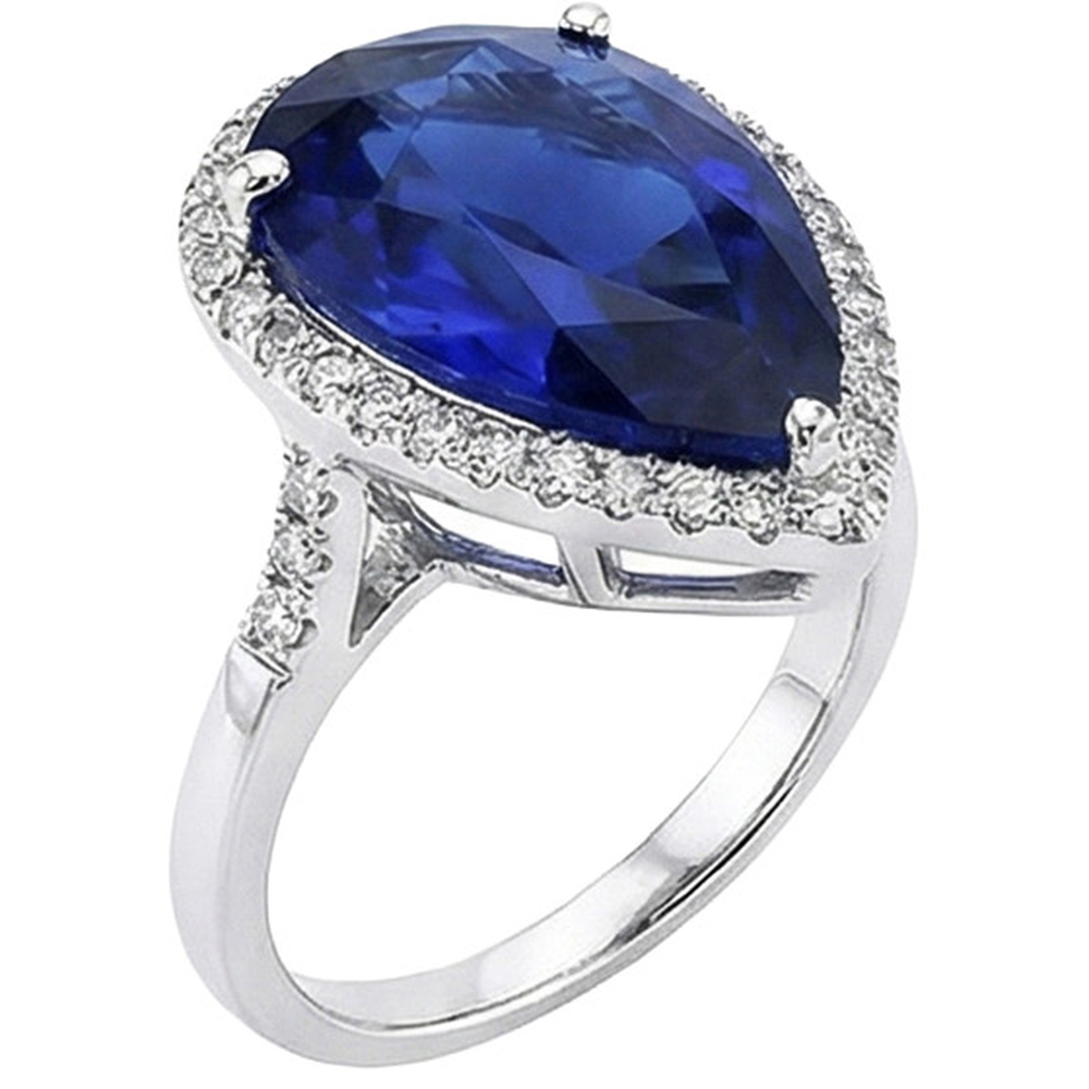 vero round diamante 5carati anello su bianco