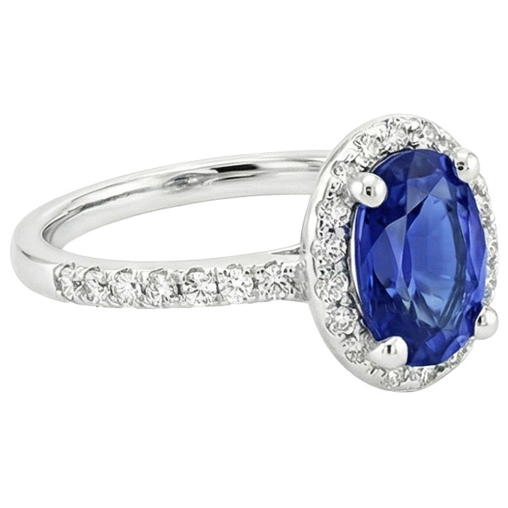 vero round diamante 3.25carati anello su bianco