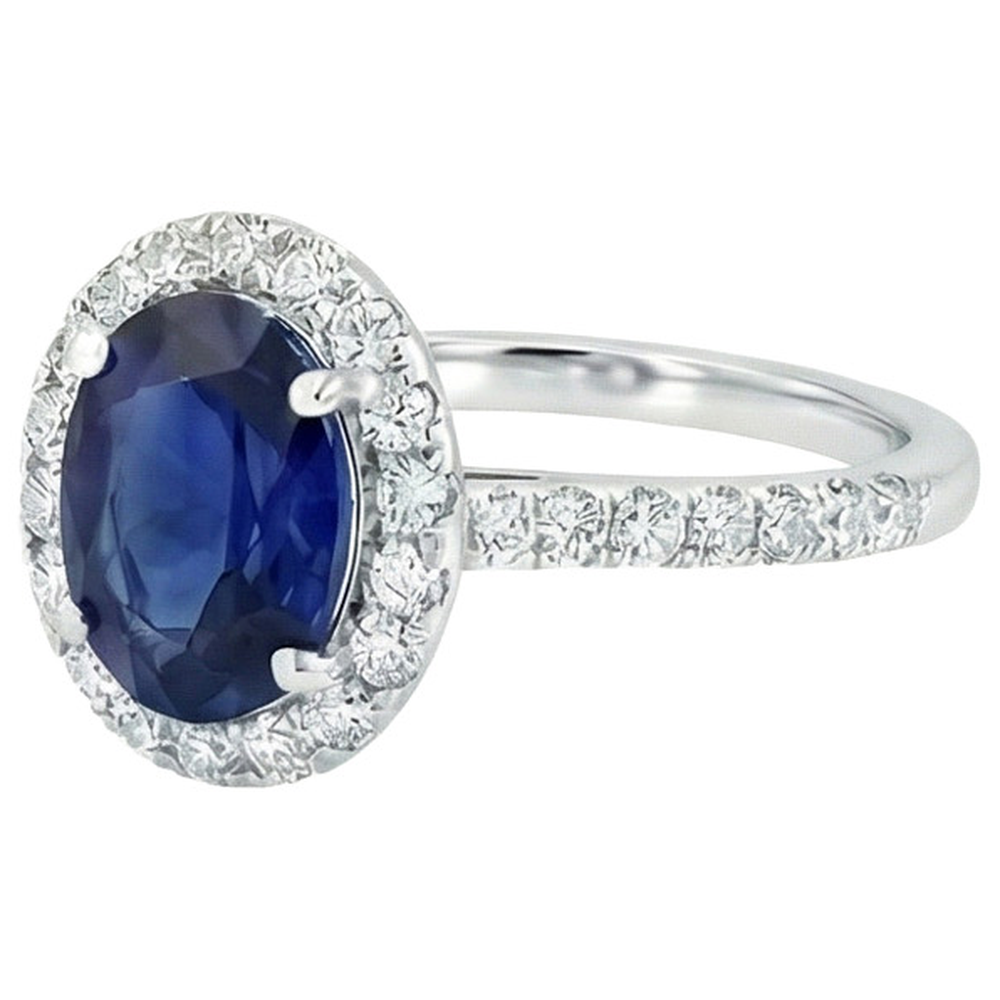 vero oval diamante 6carati anello dettaglio ravvicinato