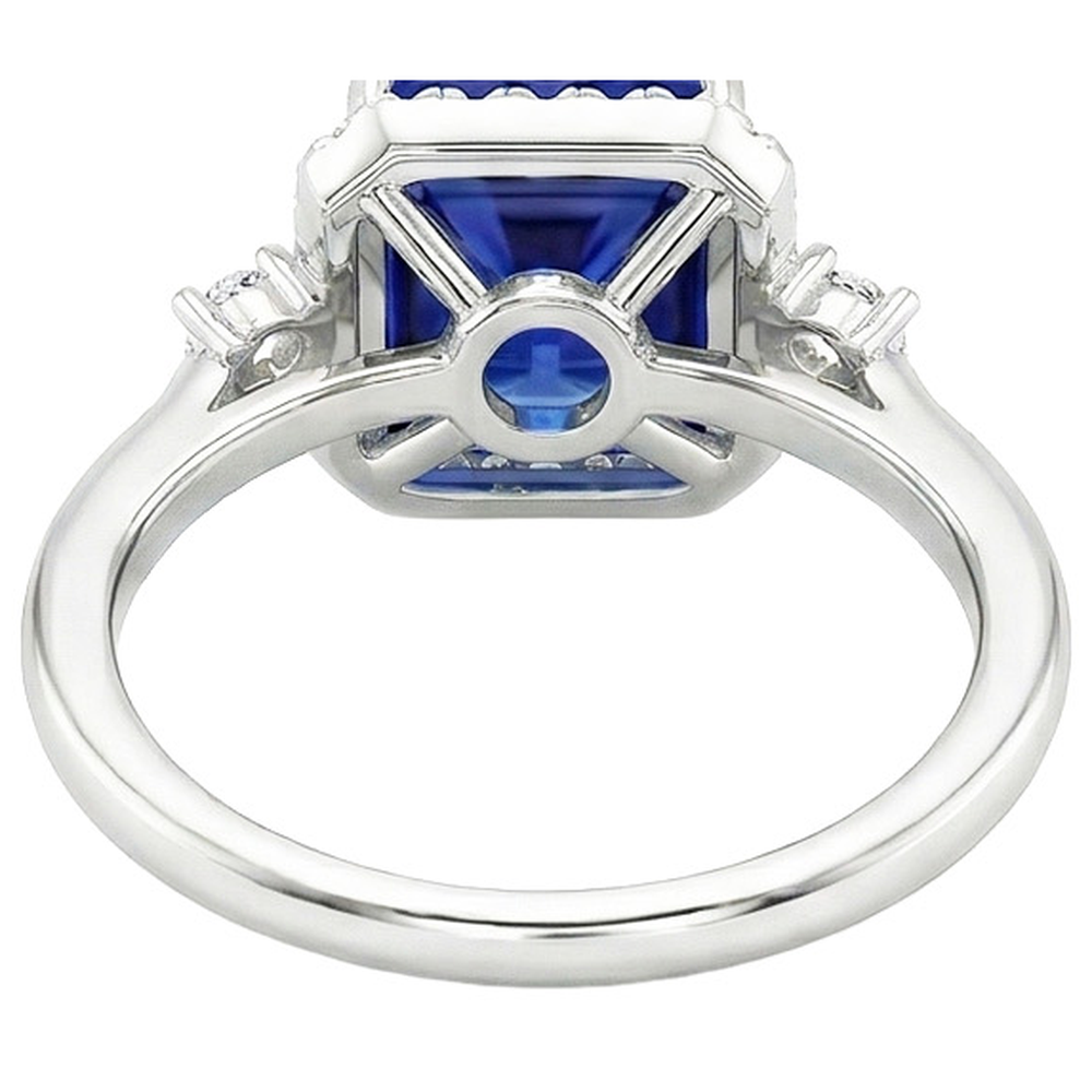 vero princess zaffiro 6carati anello angolo laterale