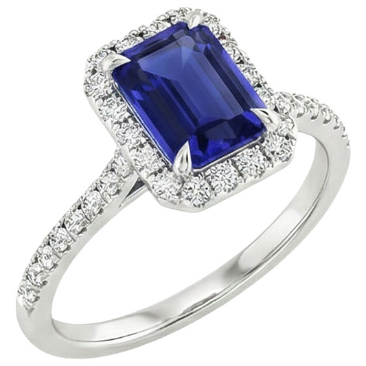 vero emerald diamante 4.25carati anello angolo laterale