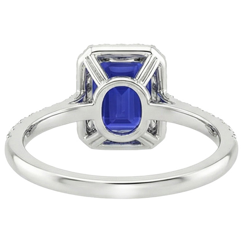 vero emerald diamante 4.25carati anello vista dall'alto