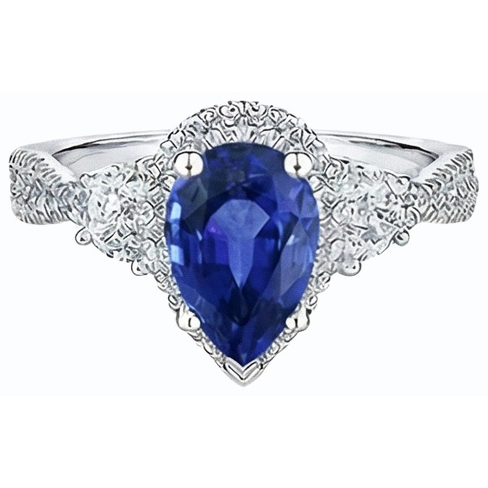 vero round diamante 4.50carati anello vista dall'alto