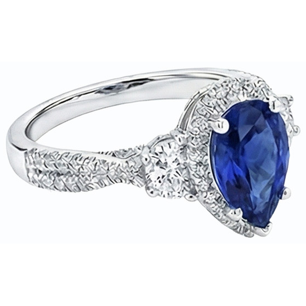 vero round diamante 4.50carati anello vista di profilo