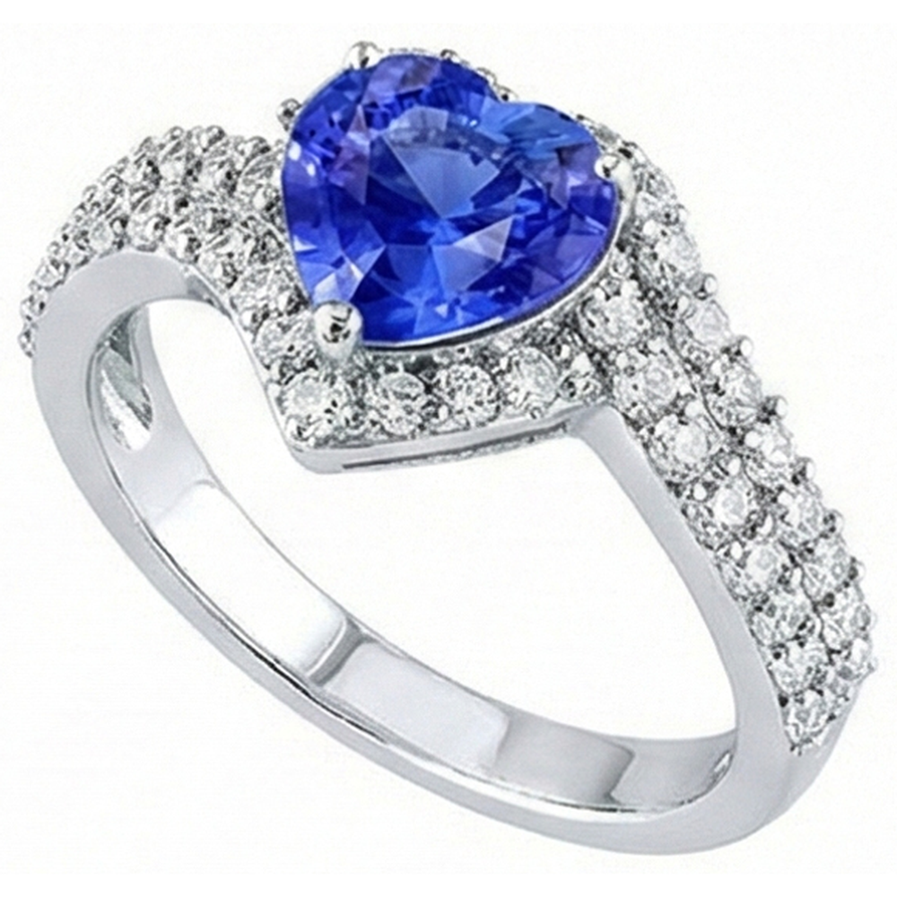 vero heart diamante 4carati anello vista dall'alto