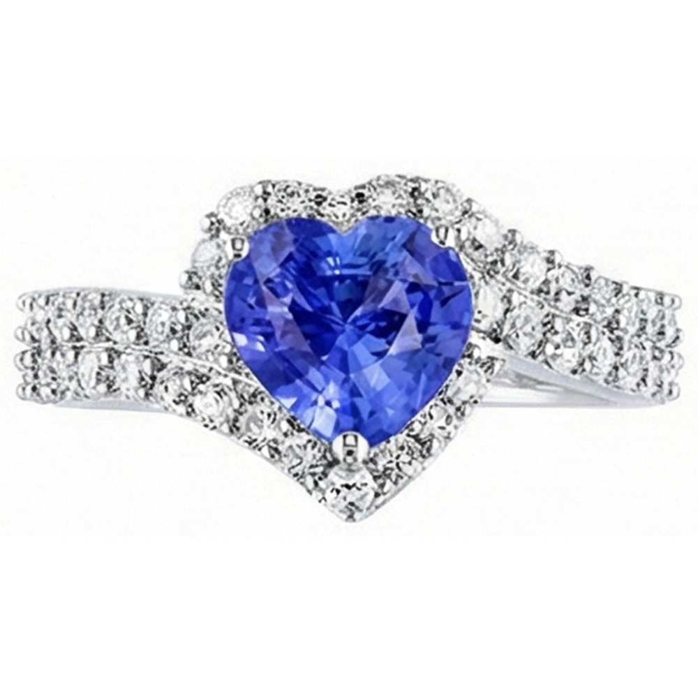vero heart diamante 4carati anello vista di profilo