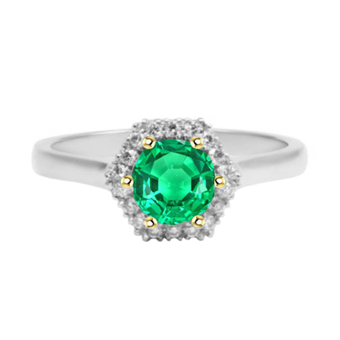 Sofisticato Smeraldo Fine Anello Pietra Colorata 2 carati – vista principale