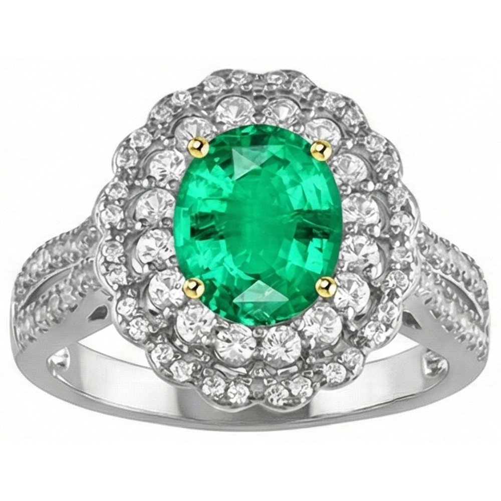 Fine Anello con Gemma 2 carati – vista laterale