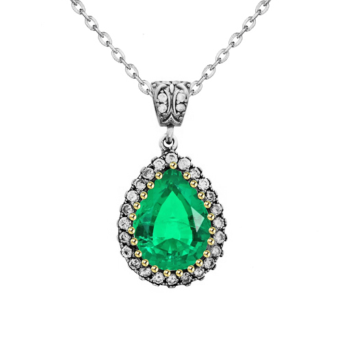 Premium Smeraldo Pendente Pietra Preziosa 1,50 carati – vista principale