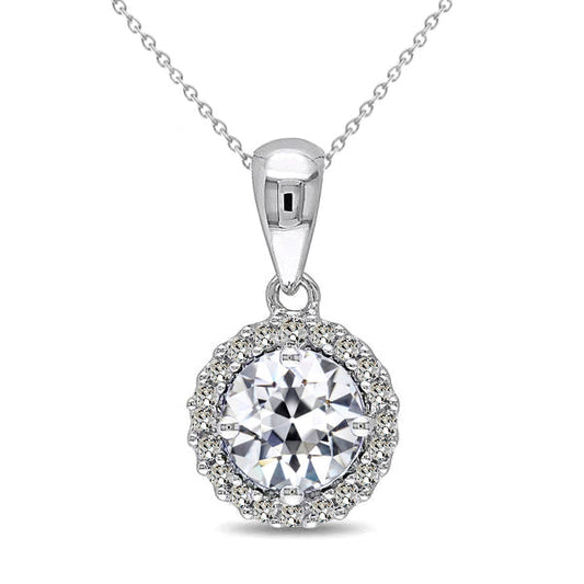 Brillante Halo 1,50 carati Oro Bianco 14K – vista principale