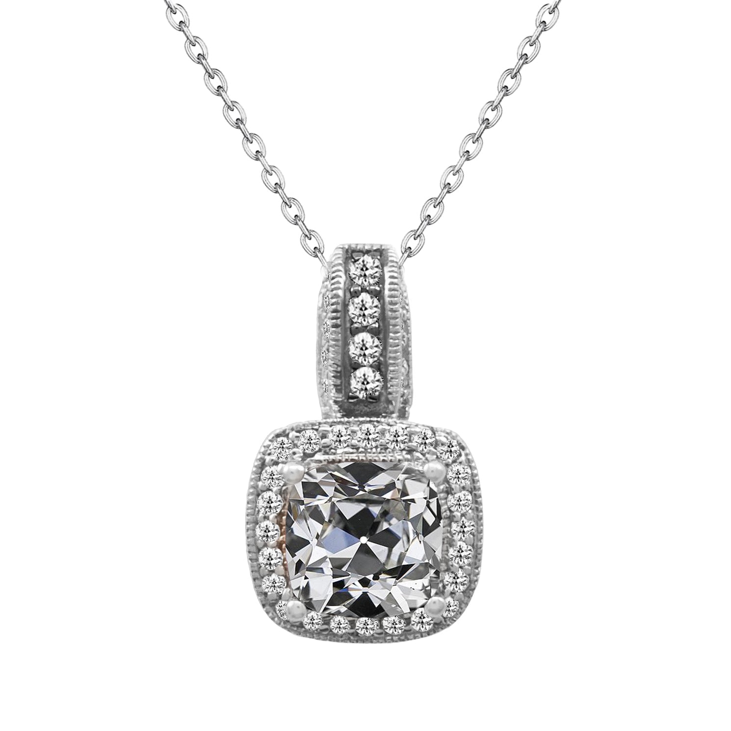 Pendente Oro Bianco 14K con Brillante – vista principale
