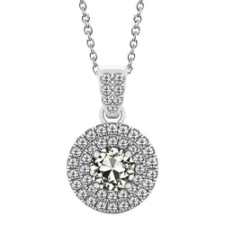 3 carati Brillante Halo in Oro Bianco 14K